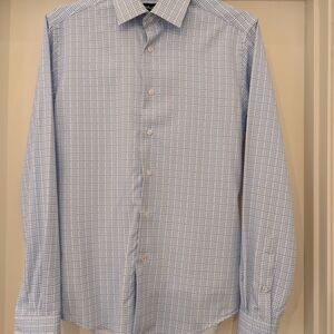 Nautica Light Blue Patterned Dress Shirt